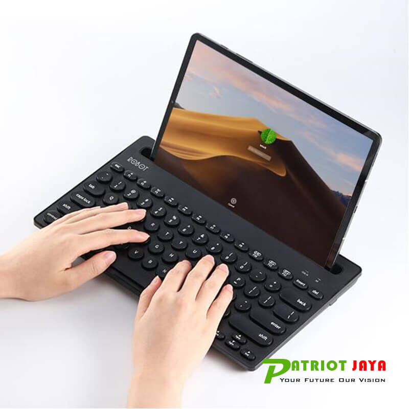 ROBOT KB10 BLACK - Keyboard Bluetooth Multi-Device Ketik