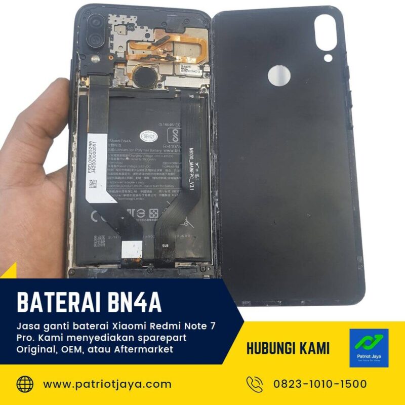 Jasa Baterai Xiaomi Redmi Note 7 Pro BN4A Original di Purwokerto Purbalingga Banyumas