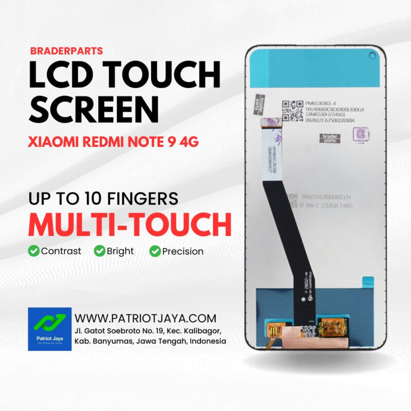 LCD Touchscreen Xiaomi Redmi Note 9 4G Original Braderparts