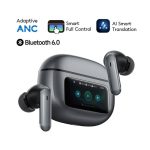 HF VIVAN WIRELESS SMART T7 AI, ANC, LCD SMART TOUCHSCREEN - GRAY