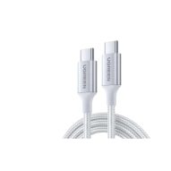 KD UGREEN US261 3A 60W NYLON (25057) (TYPE-C TO TYPE-C) (100CM) - PUTIH