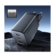 ADAPTOR VIVAN GAN65 SILVERY 65W (USB A + 2 TYPE-C)