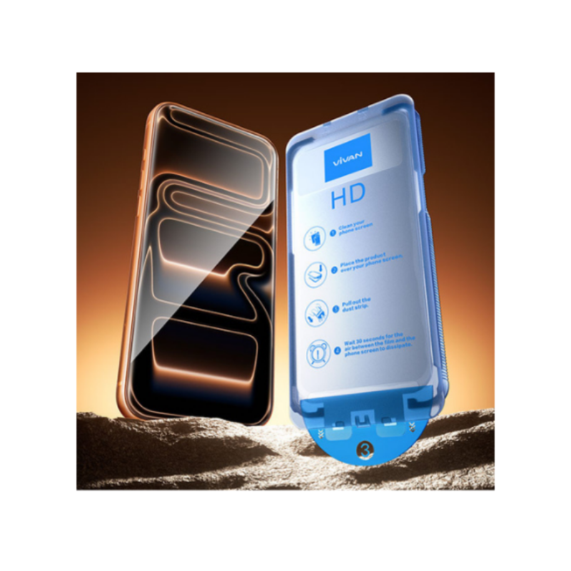 TG VIVAN VGU01T HD TEMPERED GLASS WITH ASSISTIVE TOOLS FOR IPHONE 17 PRO MAX TG VIVAN VGU01T HD TEMPERED GLASS WITH ASSISTIVE TOOLS FOR IPHONE 17 PRO MAX